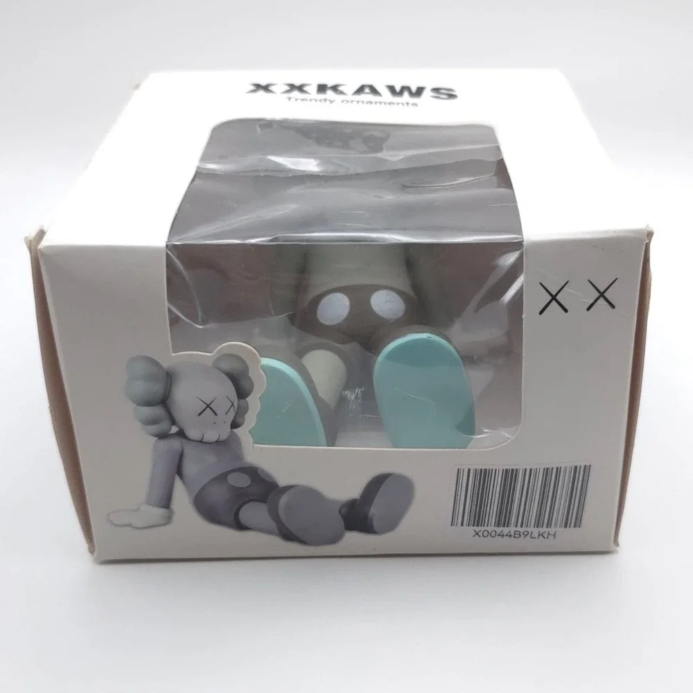 XXKAWS Trendy Ornaments Figure Art Gray New Open Box XX‎ KAWS